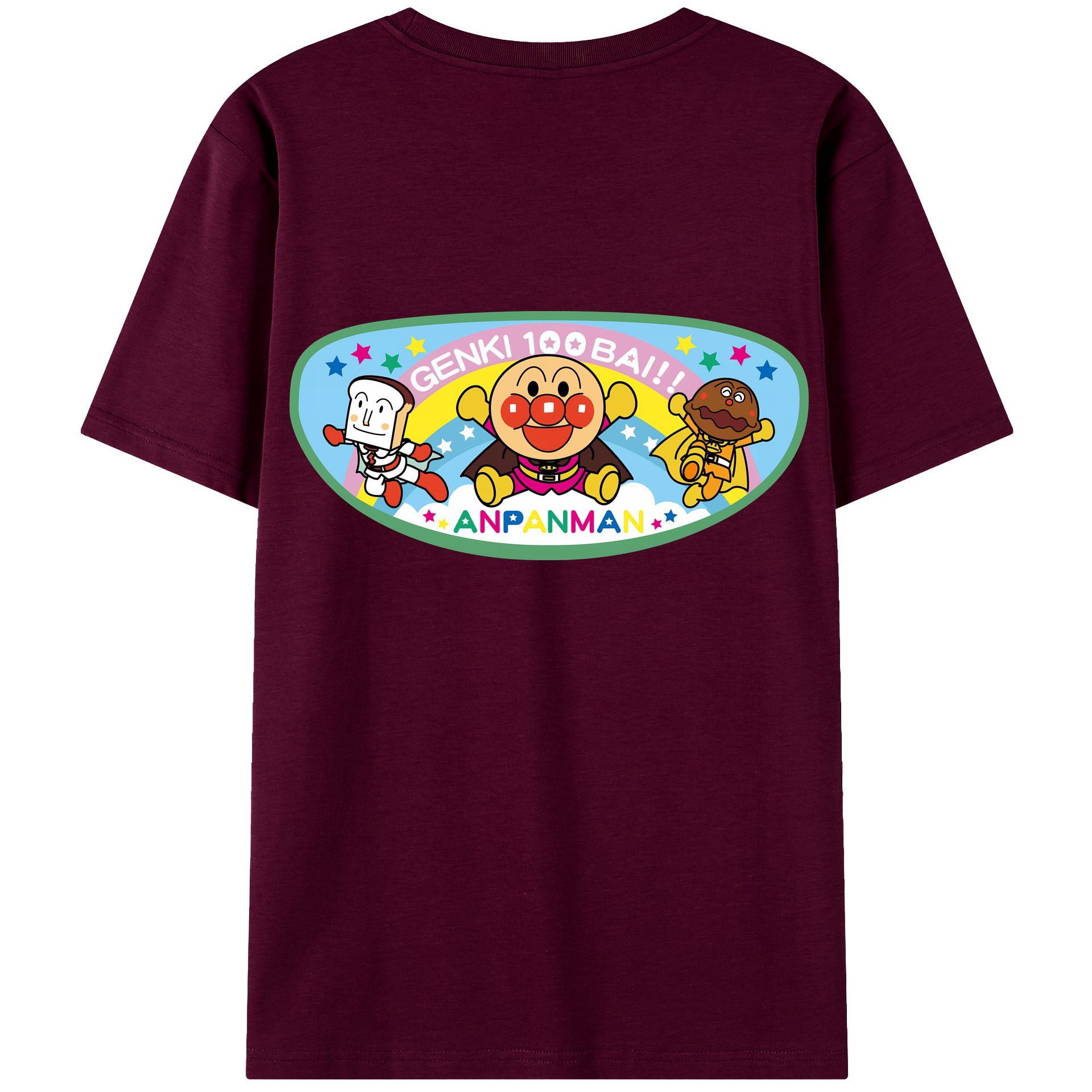 （画像用） アンパンマン Anpanman レディース半袖Tシャツ(バックプリント)